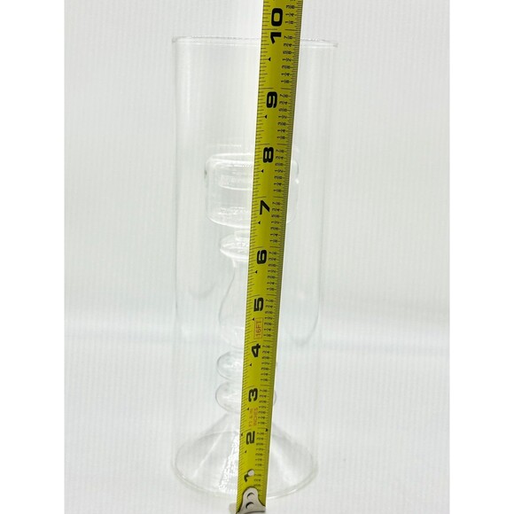 Hand Blown Glass Tea Light Votive Candle Holder Hurricane Style - Picture 5 of 6